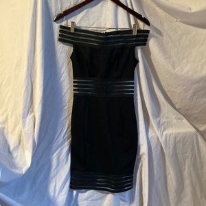 Off the shoulder black dress